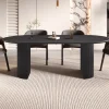 Rousseau - Tafel Lagos 220 cm Ovaal Decor Donkerbruin - 76x220x110 cm | Belga Meubelen Hot