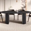 Rousseau - Tafel Lagos 200 cm Ovaal Decor Donkerbruin - 76x200x110 cm | Belga Meubelen Sale