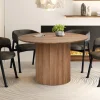 Rousseau - Tafel Lagos 120 cm Rond Decor Oude eik - 76x120x120 cm | Belga Meubelen Outlet