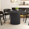Rousseau - Tafel Lagos 120 cm Rond Decor Donkerbruin - 76x120x120 cm | Belga Meubelen Online