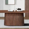 Rousseau - Tafel Miguel 230 cm Ovaal Mango hout Lichtbruin - 76x230x110 cm | Belga Meubelen Discount