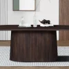 Rousseau - Tafel Miguel 230 cm Ovaal Mango hout Donkerbruin - 76x230x110 cm | Belga Meubelen New