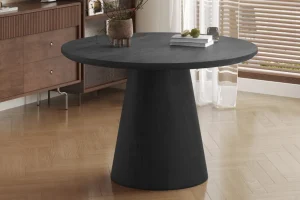 Rousseau - Tafel Miklos 120 cm Rond Decor Donkerbruin - 75x120x120 cm | Belga Meubelen Best