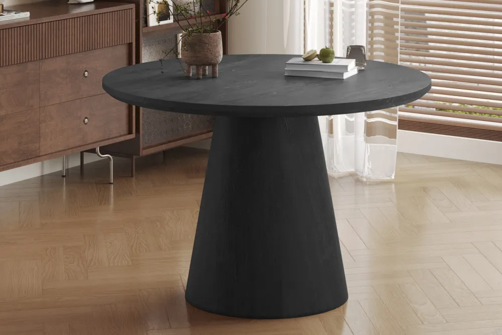 rousseau__tafel_miklos__c_0.webp Rousseau - Tafel Miklos 120 cm Rond Decor Donkerbruin - 75x120x120 cm | Belga Meubelen Best