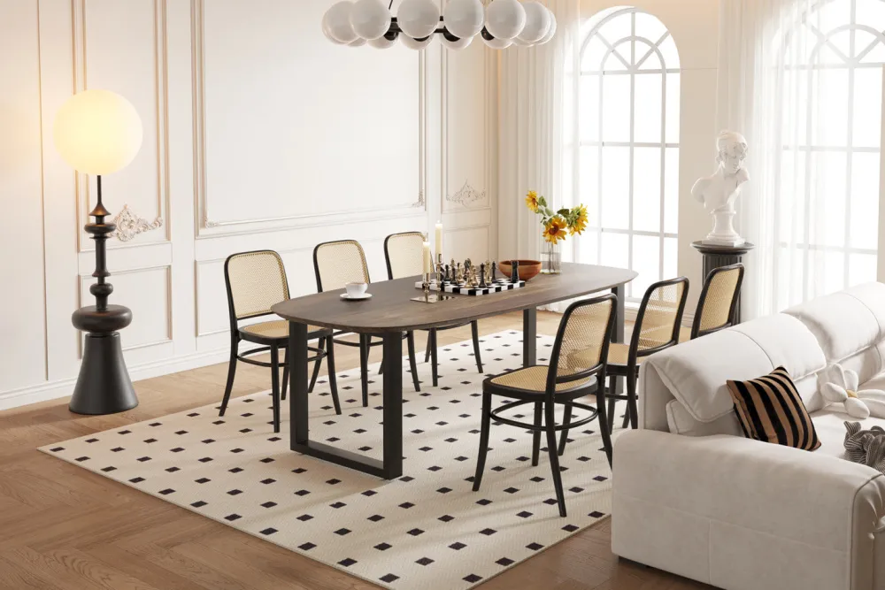 rousseau__tafel_tommy_x_c_0-3.webp Rousseau - Tafel Tommy 220x100 cm Deens Ovaal U-Poot Mango hout Tabaco - 77x220x100cm | Belga Meubelen Hot