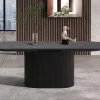 Rousseau - Uitschuifbare tafel Lagos 180-220 cm Ovaal Decor Donkerbruin - 75x220x110 cm | Belga Meubelen Best