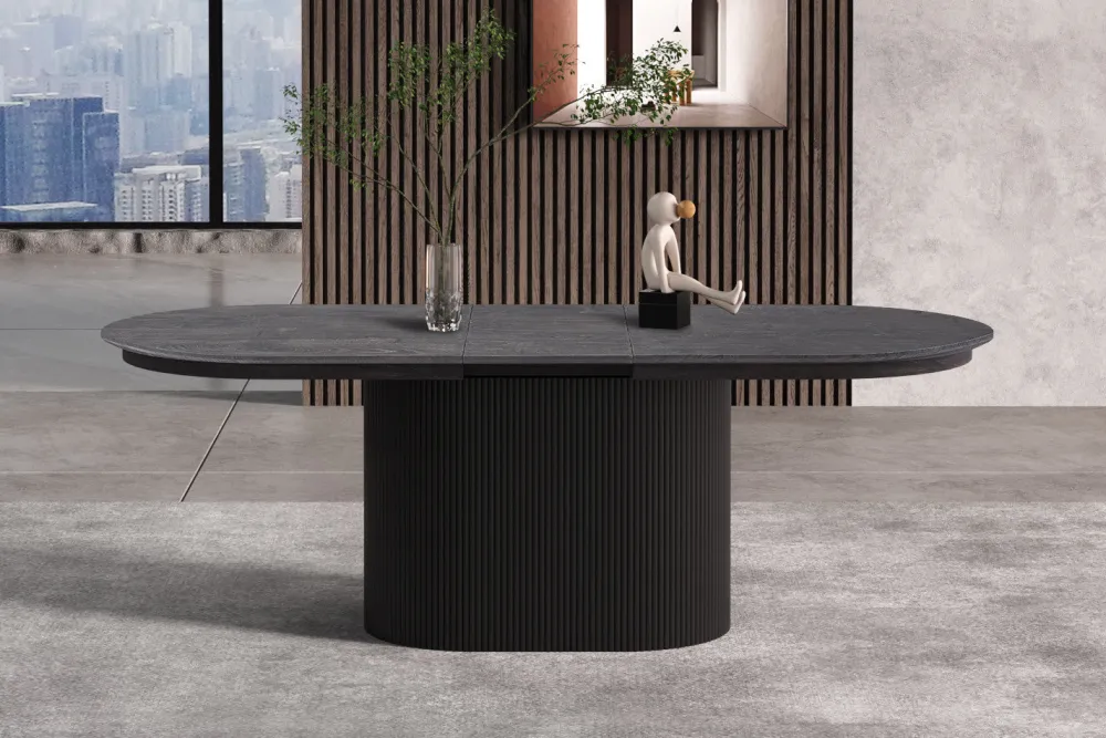 rousseau__uitschuifbare_t_0-4.webp Rousseau - Uitschuifbare tafel Lagos 180-220 cm Ovaal Decor Donkerbruin - 75x220x110 cm | Belga Meubelen Best