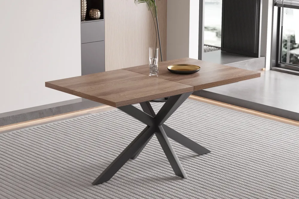 rousseau__uitschuifbare_t_0.webp Rousseau - Uitschuifbare tafel Kos 160-200 cm Donkerbruin - 76x200x90 cm | Belga Meubelen Discount