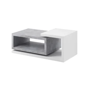 Salontafel Bota - Wit/Beton - 120x47x60cm | Belga Meubelen Online