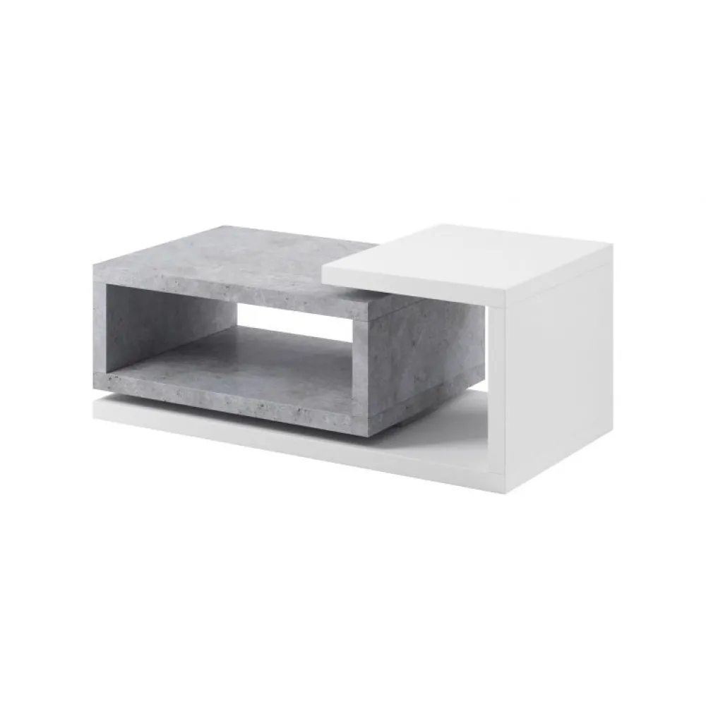 salontafel_bota__witbeton_0.webp Salontafel Bota - Wit/Beton - 120x47x60cm | Belga Meubelen Online