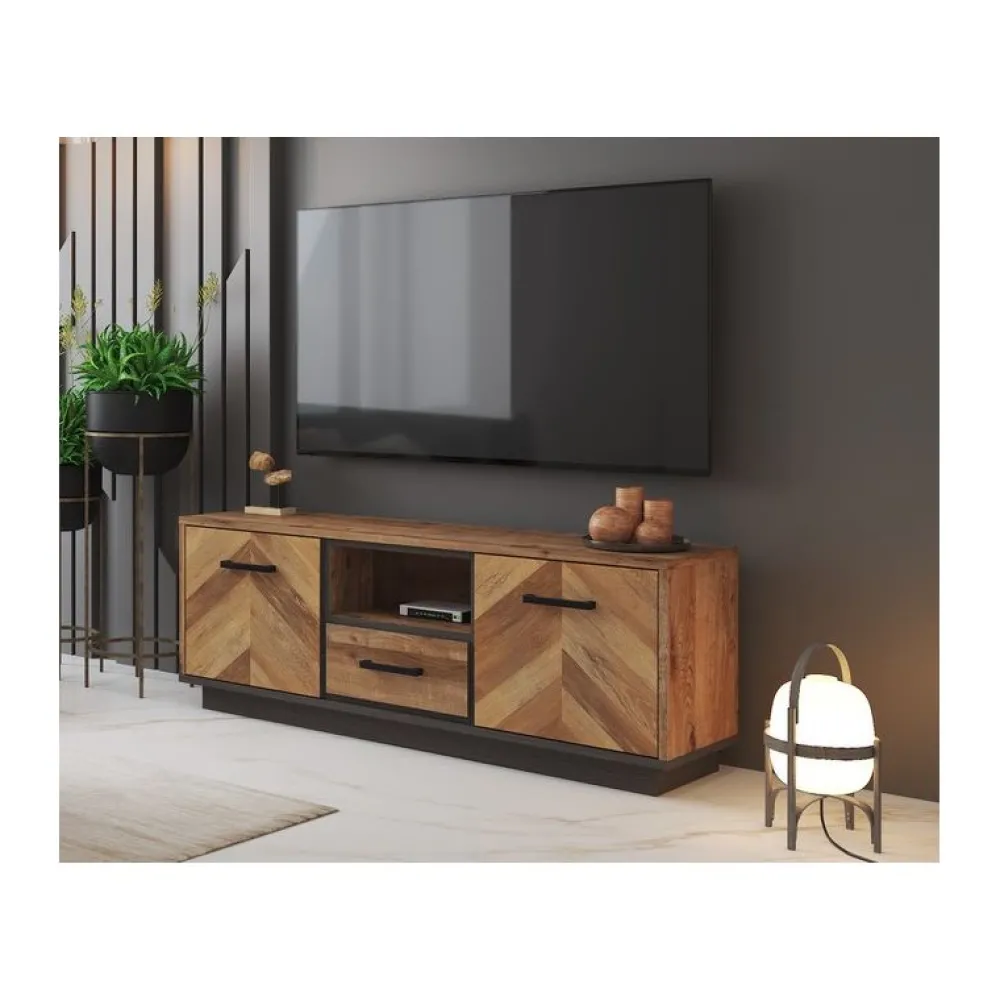tvmeubel_felix__donkere_e_0.webp TV-Meubel Felix - Donkere Eik - 152x58x40cm | Belga Meubelen Hot