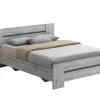 Tweepersoonsbed Oyster - Grijze Eik - 160x88x200cm | Belga Meubelen Clearance