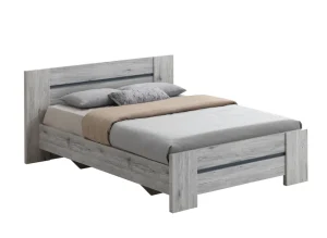 Tweepersoonsbed Oyster - Grijze Eik - 140x88x200cm | Belga Meubelen Best