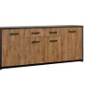 TYC - Dressoir Oscar- Houten kleur - Zwarte accenten - 210x85x45cm | Belga Meubelen Sale