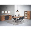 TYC - Eetkamer Odin - 3-delige set - Acacia Eik/Zwart | Belga Meubelen Discount