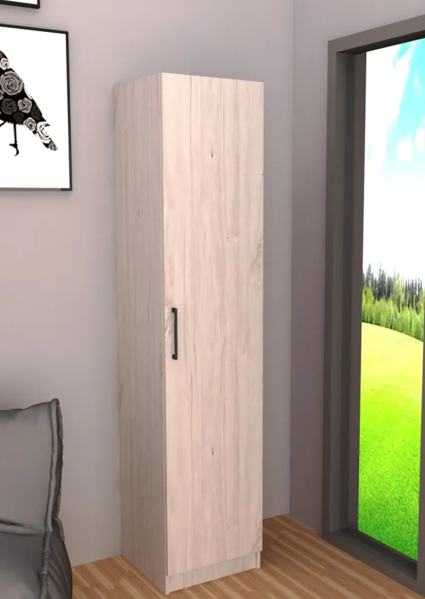 TYC - Kleerkast - bergkast Elmo - 1-draaideur - White Oak- 40x180x40cm | Belga Meubelen Sale
