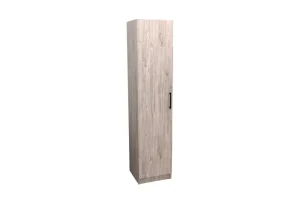 TYC - Kleerkast - bergkast Elmo - 1-draaideur - Grijze Eik - 40x180x40cm | Belga Meubelen Fashion