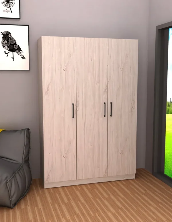 TYC - Kleerkast - bergkast Elmo - 3-draaideur - White Oak- 120x180x40cm | Belga Meubelen Hot