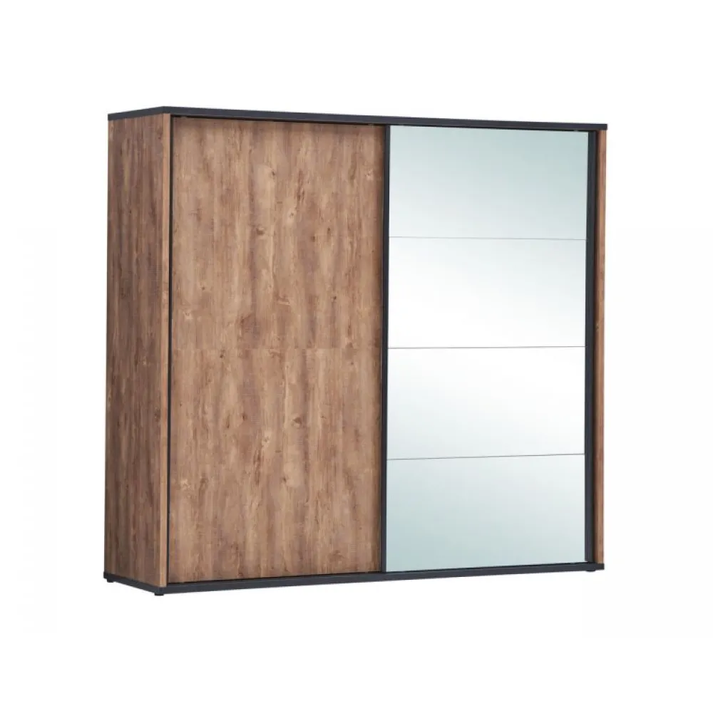 tyc__kleerkast_octavia____0.webp TYC - Kleerkast Octavia - 2 schuifdeuren - Donkere Eik - 220x214x60cm | Belga Meubelen Fashion