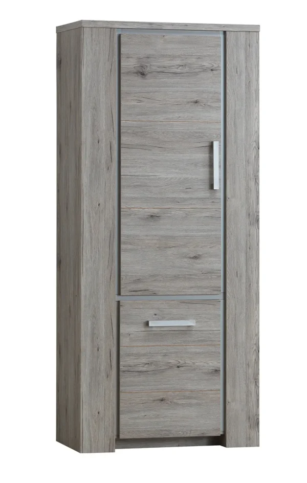 TYC - Kolomkast Oslo - Grijze Eik - 85x194x45cm | Belga Meubelen Discount