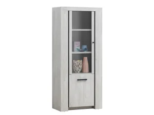 TYC - Kolomkast Vitrine Ozark - Witte Eik - 82x193x45cm | Belga Meubelen Hot
