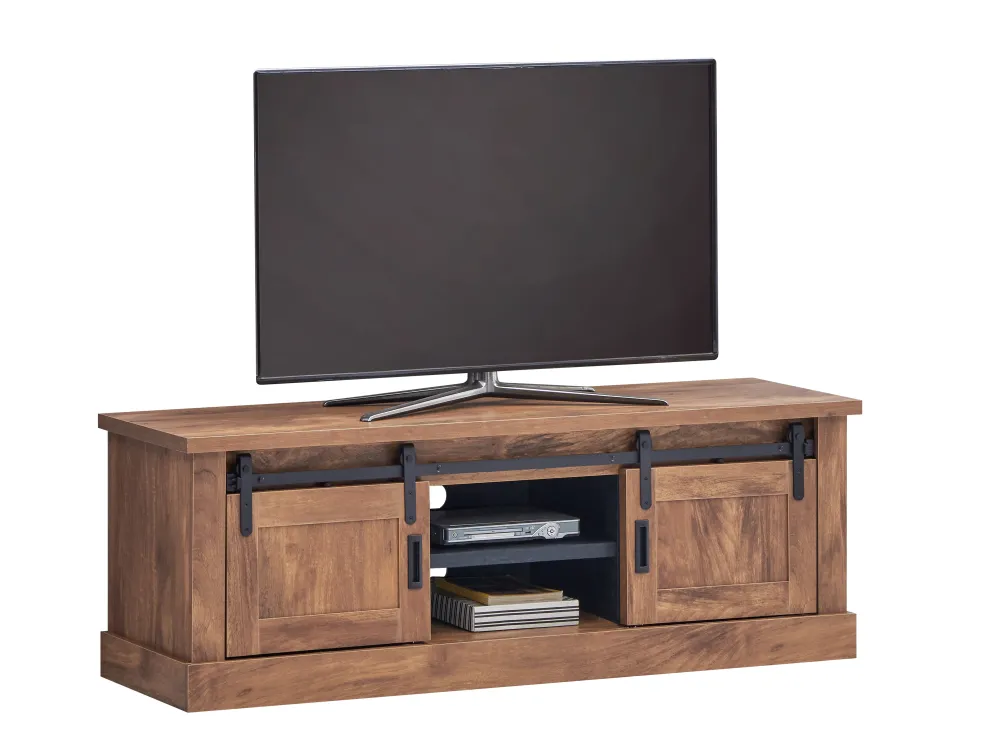 tyc__tv_odin__accacia_hou_0.webp TYC - TV Odin - Accacia hout decor - Zwart beton elementen - 157x46x55cm | Belga Meubelen Clearance