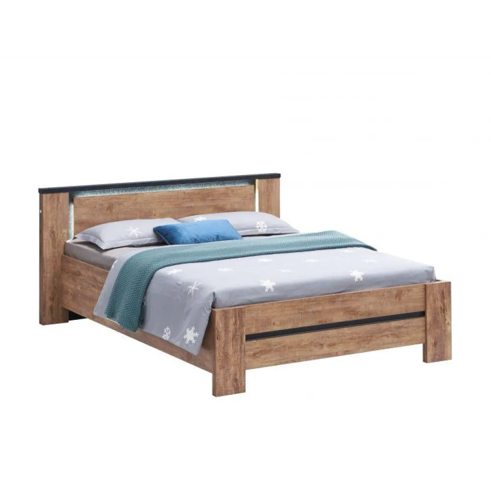 tyc__tweepersoonsbed_octa_0.webp TYC - Tweepersoonsbed Octavia - Donkere Eik - 180x85x200cm | Belga Meubelen Hot