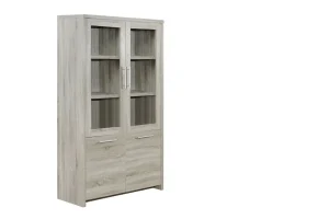 TYC - Vitrine Olga - Grijze Eik - 110x180x39cm | Belga Meubelen New