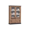TYC - Vitrine Ottawa - Donkere Eik/Grijs - 135x202x46cm | Belga Meubelen Hot