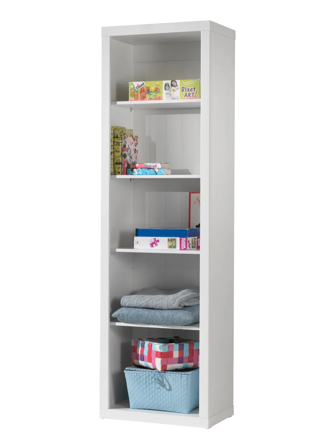 vipack__boekenkast_robin__0.webp Vipack - Boekenkast Robin - ROBI1214 - Wit - 40x204xcm | Belga Meubelen Outlet