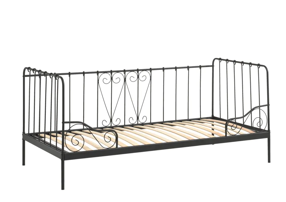vipack__eenpersoonsbed_al_0.webp Vipack - Eenpersoonsbed Alice - ACKB9018 - Zwart - 95,5x90,5x207,5cm | Belga Meubelen Fashion