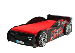 Vipack - Eenpersoonsbed Auto - SCMRX200K - Zwart - 111x56x200cm | Belga Meubelen Fashion