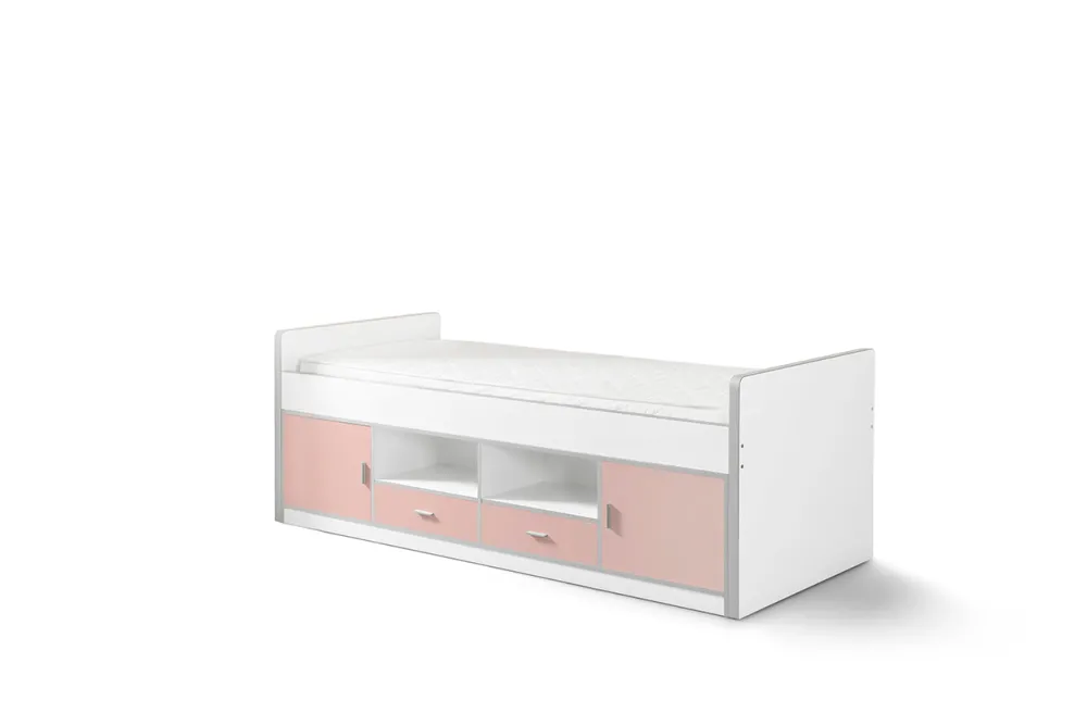vipack__eenpersoonsbed_bo_0-2.webp Vipack - Eenpersoonsbed Bonny - BONKB9015 - Roze - 97,5x78,5x207cm | Belga Meubelen New