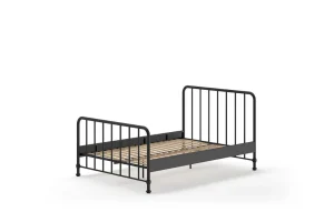 Vipack - Eenpersoonsbed Bronxx - BRBE1418 - Zwart - 146,5x110x208cm | Belga Meubelen Fashion