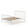 Vipack - Eenpersoonsbed Bronxx - BRBE1614 - Wit - 166,5x110x208cm | Belga Meubelen Discount