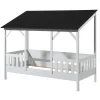 Vipack - Eenpersoonsbed Housebed - HB900318 - Wit/Zwart - 106x174x214,2cm | Belga Meubelen Online
