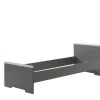 Vipack - Eenpersoonsbed London - LDBE9080 - Grijs - 97,5x76,1x200cm | Belga Meubelen Hot