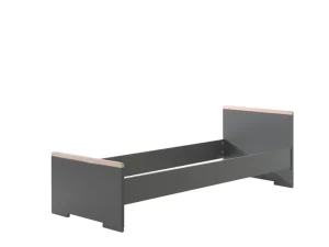Vipack - Eenpersoonsbed London - LDBE9080 - Grijs - 97,5x76,1x200cm | Belga Meubelen Hot