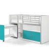 Vipack - Halfhoogslaper Bonny - BONHS9194 - Turquoise - 96x121x207cm | Belga Meubelen Discount