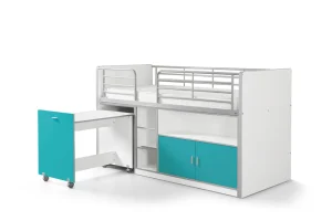 Vipack - Halfhoogslaper Bonny - BONHS9194 - Turquoise - 96x121x207cm | Belga Meubelen Discount