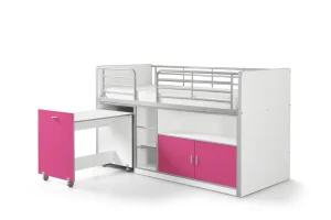 Vipack - Halfhoogslaper Bonny - BONHS9144 - Roze - 96x121x207cm | Belga Meubelen Clearance
