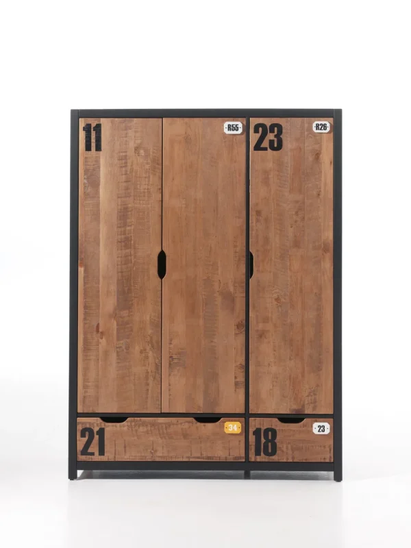 Vipack - Kleerkast Alex - AXKL1319 - Natuur - 55x200x147,5cm | Belga Meubelen Best