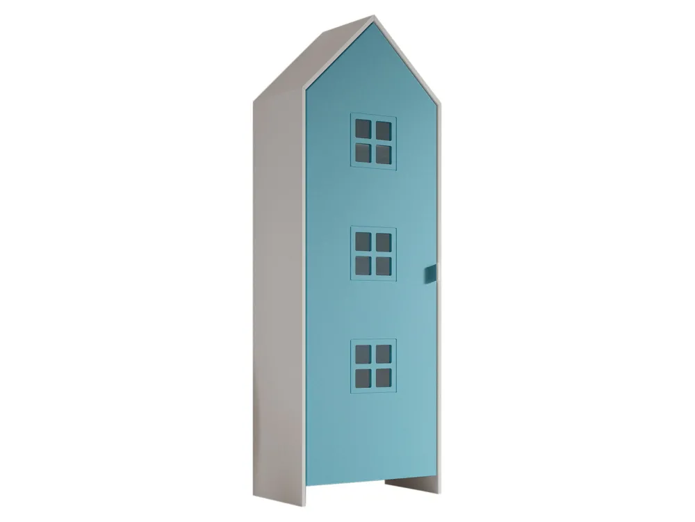vipack__kleerkast_casami__0-4.webp Vipack - Kleerkast Casami - CSBR1307 - Blauw - 37x171,5x57,6cm | Belga Meubelen Outlet