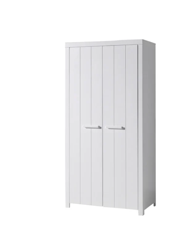 Vipack - Kleerkast Erik - ERKL1214 - Wit - 57,5x205,5x99,5cm | Belga Meubelen Clearance