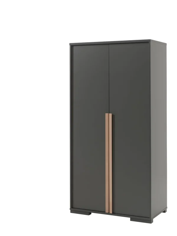 Vipack - Kleerkast London - LDKL1280 - Grijs - 56x195,2xcm | Belga Meubelen Sale