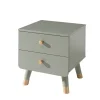 Vipack - Nachtkastje Billy - BINA2216 - Olijfgroen - 40x45,2x43,2cm | Belga Meubelen Clearance