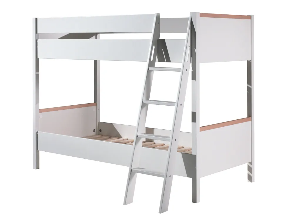 vipack__stapelbed_london__0-1.webp Vipack - Stapelbed London - LDSB9014 - Wit - 138,6x160x200cm | Belga Meubelen Discount