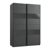 Wimex - Kleerkast Altona 1 - 2 schuifdeuren - Antraciet - 135x200x64cm | Belga Meubelen Sale