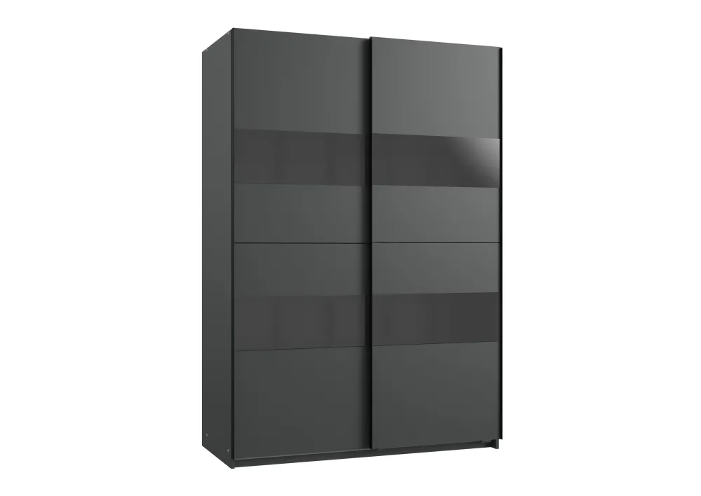 wimex__kleerkast_altona___0-1.webp Wimex - Kleerkast Altona 1 - 2 schuifdeuren - Antraciet - 135x200x64cm | Belga Meubelen Sale