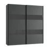 Wimex - Kleerkast Altona 2 - 2 schuifdeuren - Antraciet - 180x200x64cm | Belga Meubelen Best